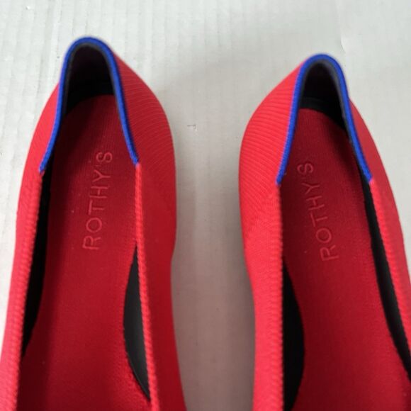 Rothy’s The Point II Slip On Ballet Flats Lollipop Red Womens 9.5 Comfort Shoes - Picture 8 of 15